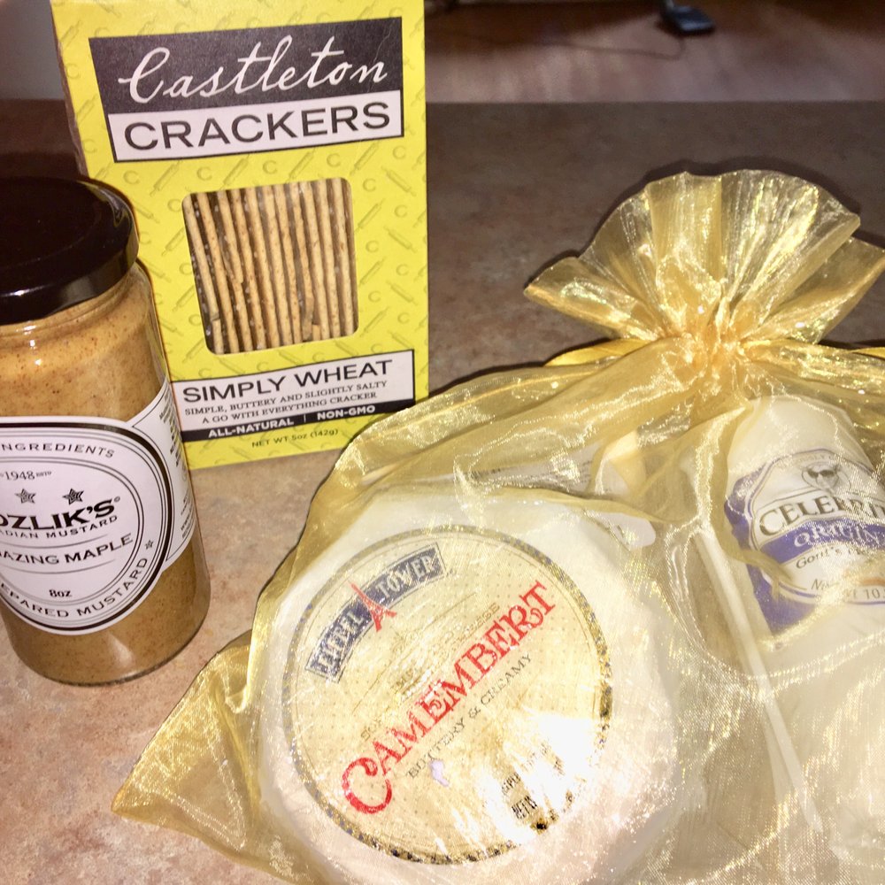 Igourmet - Canadian Cheese Trio in a beautiful bag, Canadian Maple Mustard and Vermont Artisan Crackers! - Imported Food Near Me - West Pittston, Pennsylvania Igourmet - Canadian Cheese Trio in a beautiful bag, Canadian Maple Mustard and Vermont Artisan Crackers! - Imported Food Near Me - West Pittston, Pennsylvania