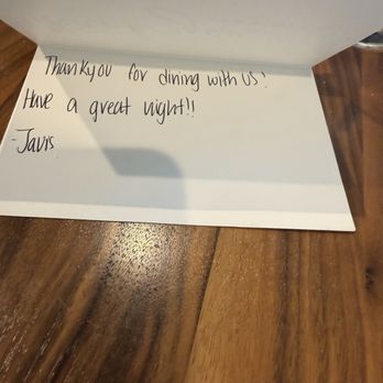Javi's - They delivered a handwritten thank you note with the check! - Tex-Mex Near Me - College Station, Texas Javi's - They delivered a handwritten thank you note with the check! - Tex-Mex Near Me - College Station, Texas