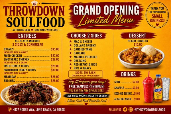Menu photo 2 Throwdown Soulfood Long Beach , CA Menu photo 2 Throwdown Soulfood Long Beach , CA