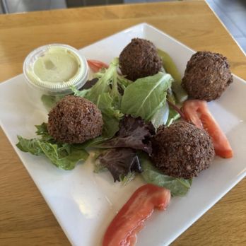 Naab Mediterranean - falafel with few veggies. Sauce on the side. - Mediterranean Near Me - Los Angeles, California Naab Mediterranean - falafel with few veggies. Sauce on the side. - Mediterranean Near Me - Los Angeles, California