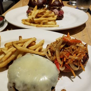 Doc B's Restaurant + Bar - Dragon burger and corned beef sandwich - New American Near Me - Chicago, Illinois