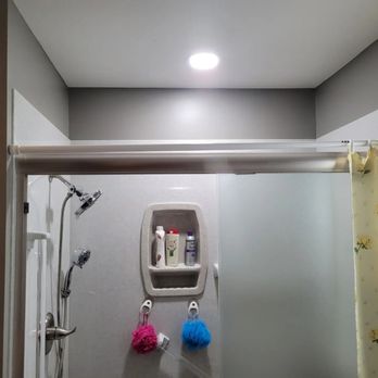 Electrical Pros - 6" wafer light installed In the shower. - Electricians Near Me