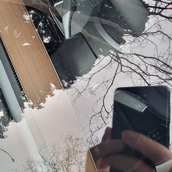 MGM Auto Glass - After MGM fixed it. It is hard to see because of reflection. - Auto Glass Services Near Me - San Jose, California