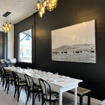 Marlowe - a dining room with a long table and chairs - Diners Near Me - San Francisco, California Marlowe - a dining room with a long table and chairs - Diners Near Me - San Francisco, California