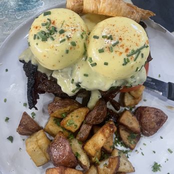 Loading Gastrobrunch - Candied bacon eggs Benedict - Breakfast & Brunch Near Me - St Cloud, Florida
