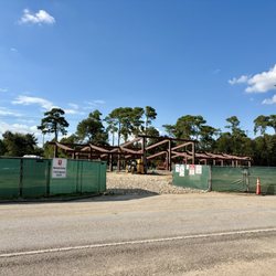 Memorial Park - Construction work going on the other side of the road