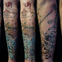 No Regret Tattoo - Pirate Sleeve