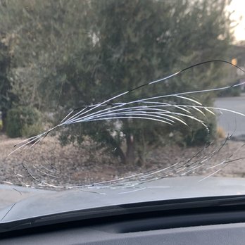 Safelite AutoGlass - Before...wicked crack on the freeway! - Windshield Installation & Repair Near Me - Bakersfield, California