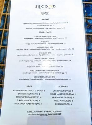 Menu photo 3 Second Bar & Kitchen At East Austin Hotel Austin, TX Menu photo 3 Second Bar & Kitchen At East Austin Hotel Austin, TX