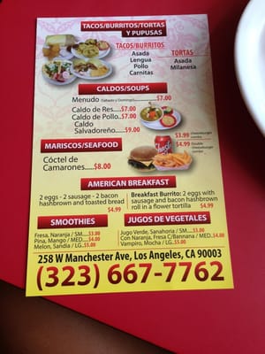Menu photo 2 Cano's Mexican Restaurant Los Angeles, CA