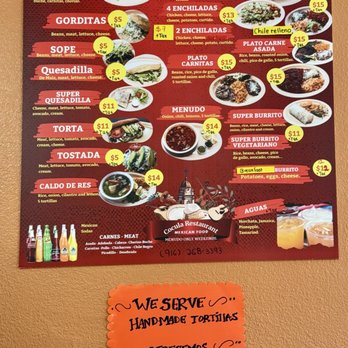 Cocula Restaurant - 04.10.25 menu - Mexican Near Me - Sacramento, California