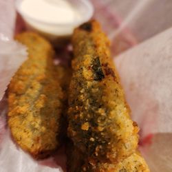 Bourbon House Pizza - Fried pickles