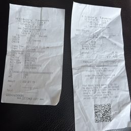 Photo of my receipt. Photo of my receipt.
