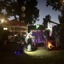 Launch Pointe Recreation Destination & RV Park - Trailer decoration for the trick or treating they do there on Saturday's in October