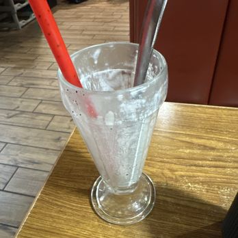 Denny's - Very small empty milkshake cup that cost $6.39 + tax!! - Diners Near Me - Roseville, California Denny's - Very small empty milkshake cup that cost $6.39 + tax!! - Diners Near Me - Roseville, California