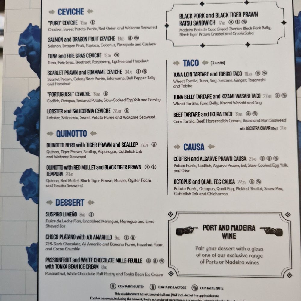 A Cevicheria - Menu - Gastropubs Near Me - Lisbon, 11 A Cevicheria - Menu - Gastropubs Near Me - Lisbon, 11