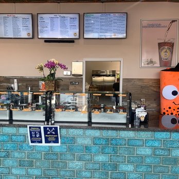 Beach Boba - Interior with Boba Bar behind glass - Bubble Tea Near Me - Pacifica, California Beach Boba - Interior with Boba Bar behind glass - Bubble Tea Near Me - Pacifica, California