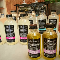 Eva Maison - My favorite product is their natural oil makeup remover. Its less astringent than most and leaves my face naked and fresh.