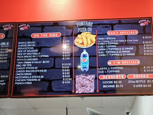 Menu photo 1 Fontana Pizza Fontana, CA Menu photo 1 Fontana Pizza Fontana, CA