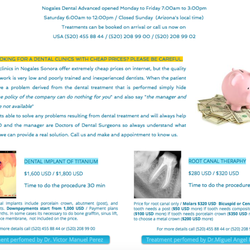 Nogales Dental Advanced - Our prices