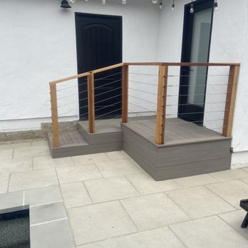 Clearview Landscaping - Complicated steps since doors are different heights. - Landscaping Near Me - Santa Barbara, California