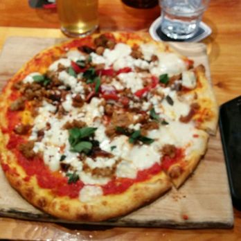 Indie Ale House - Sausage feta peppers great combo on a freshly baked pizza - Breweries Near Me - Toronto, Ontario