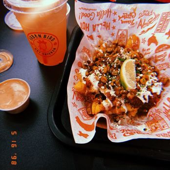 Urban Bird Hot Chicken - Tijuana Street Fries- if you're a fan of street corn/elote/corn in a cup then this is the one. - New American Near Me - San Marcos, Texas Urban Bird Hot Chicken - Tijuana Street Fries- if you're a fan of street corn/elote/corn in a cup then this is the one. - New American Near Me - San Marcos, Texas