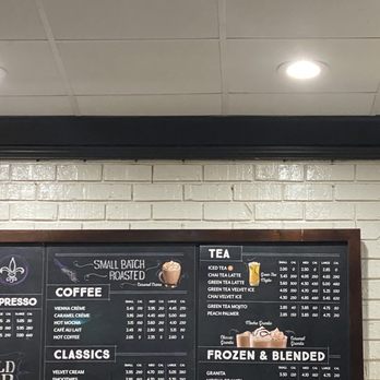 PJ's Coffee - Menu as of 10/23 - Coffee & Tea Near Me - New Orleans, Louisiana