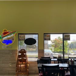 Taqueria Los Perez Laurel - Inside. Cleanest Mexican restaurant on the planet. Due to just opening obviously.