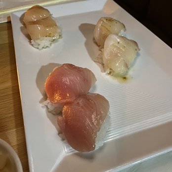 SUGARFISH | Pasadena - Scallop, yellowtail, sweet shrimp sashimi - Japanese Near Me - Pasadena, California