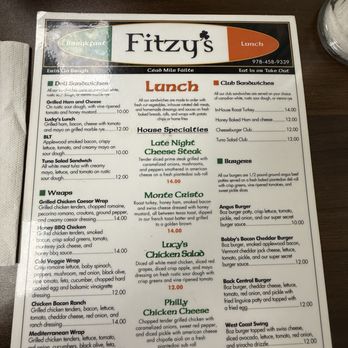 Fitzy's - There menu - Breakfast & Brunch Near Me - Lowell, Massachusetts