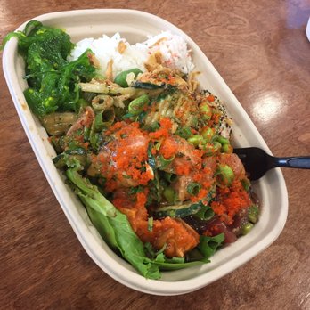 Poke Bar - Half greens, half salad with a ton of toppings - Poke Near Me - Peoria, Arizona Poke Bar - Half greens, half salad with a ton of toppings - Poke Near Me - Peoria, Arizona