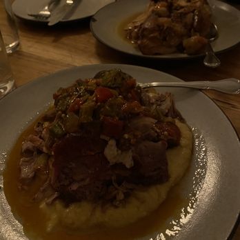 Corto - braised pork shoulder with polenta and okra - Italian Near Me - Jersey City, New Jersey