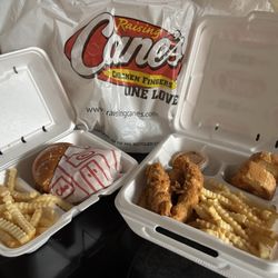 Raising Cane's Chicken Fingers - Sandwich and 4 piece combo