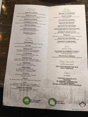 Menu photo 5 Vivo Etobicoke, ON