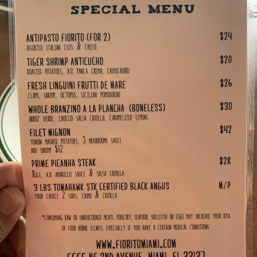 Fiorito - Menu - Argentine Near Me - Miami, Florida Fiorito - Menu - Argentine Near Me - Miami, Florida