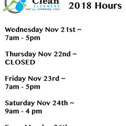 Quick and Clean - San Jacinto location- Thanksgiving hours 2018