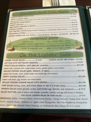 Menu photo 2 Wert's Cafe Allentown, PA Menu photo 2 Wert's Cafe Allentown, PA