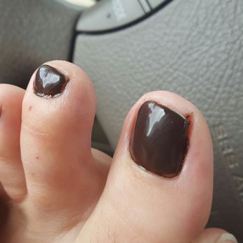 Nailworks - Final product of a crappy pedicure :( - Nail Salons Near Me - Sacramento, California Nailworks - Final product of a crappy pedicure :( - Nail Salons Near Me - Sacramento, California
