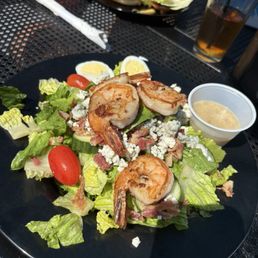 Cobb salad with shrimp.
