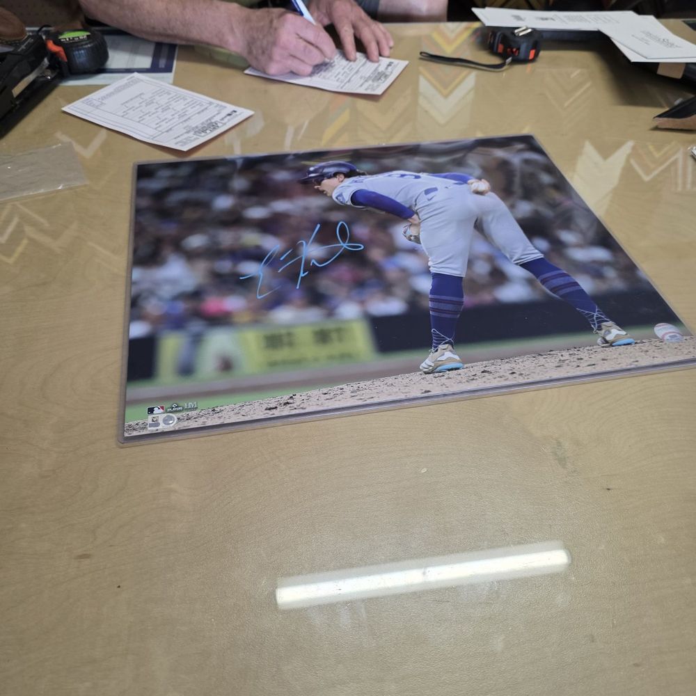 Art & Frames Custom Picture Framing - Kike Hernandez signed photo - Framing Near Me - Bellflower, California