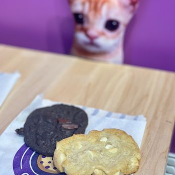 Insomnia Cookies - White chocolate macadamia, double chocolate chunk classic - Desserts Near Me - Santa Cruz, California Insomnia Cookies - White chocolate macadamia, double chocolate chunk classic - Desserts Near Me - Santa Cruz, California
