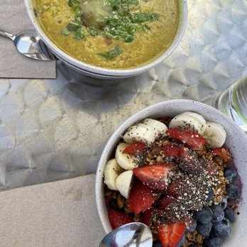 Beloved Cafe - Buddha Berry Bowl and Dal Soup Bowl - Coffee & Tea Near Me - San Francisco, California