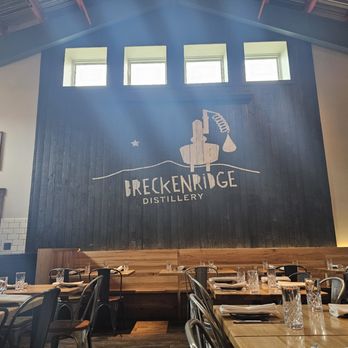 Breckenridge Distillery - Common seating area with branding - Distilleries Near Me - Breckenridge, Colorado Breckenridge Distillery - Common seating area with branding - Distilleries Near Me - Breckenridge, Colorado