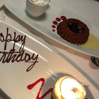 Ruth's Chris Steak House - Cake and dessert (they even brought out one with a candle !) - Seafood Near Me - Somerville, Massachusetts
