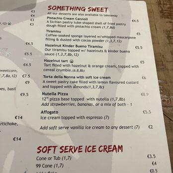 Sano Pizza - desert menu - Pizza Near Me - Temple Bar, D