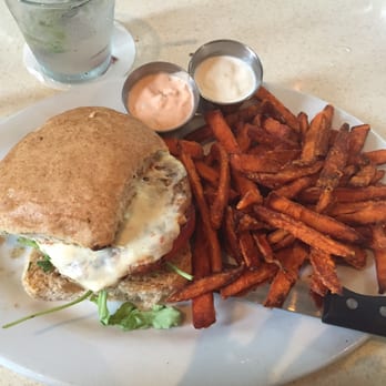 Jack Allen's Kitchen - Turkey burger with sweet potato fries - American Near Me - Austin, Texas