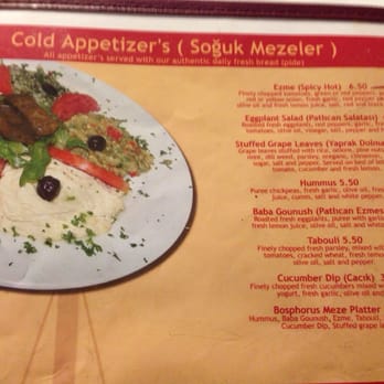 Bosphorus - Menu - Turkish Near Me - Cary, North Carolina