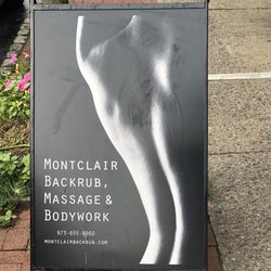 Montclair Backrub, Massage & Bodywork - Sign out front.
