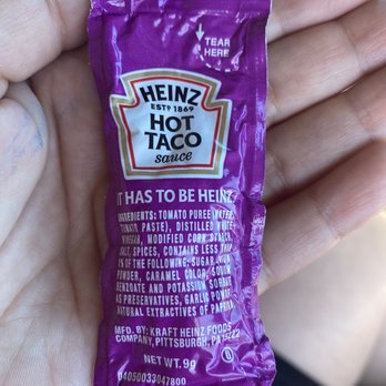 Pedro's Tacos - Taco sauce is in this packet. I did not even taste it - Mexican Near Me - San Clemente, California Pedro's Tacos - Taco sauce is in this packet. I did not even taste it - Mexican Near Me - San Clemente, California